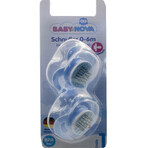 Пустышка силиконовая Baby-Nova симметричная размер 1 цвет голубая, 2 шт: цены и характеристики