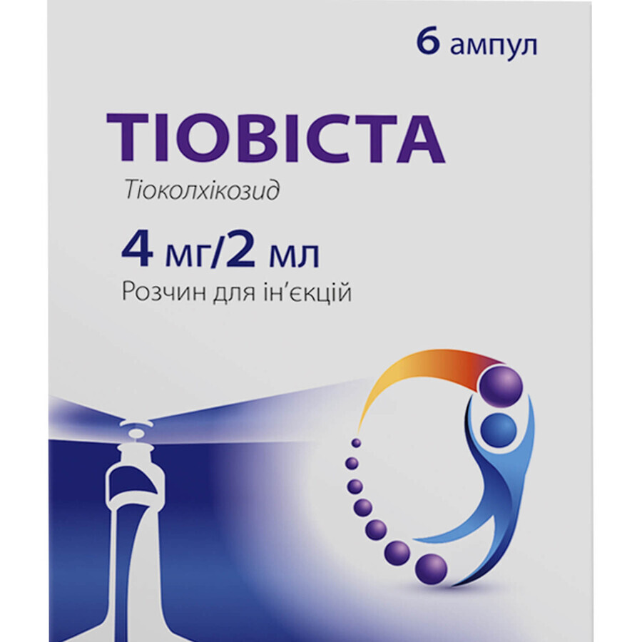 Тиовиста раствор для инъекций 4 мг/ампул. по 2 мл №6: цены и характеристики