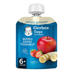 Пюре фруктове дитяче Nestle Gerber Яблуко, банан та полуниця з 6-ти міс. 90 г : ціни та характеристики