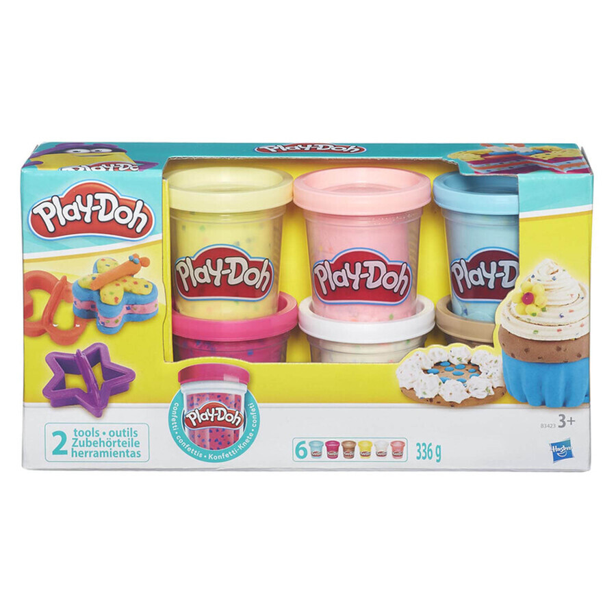 Набір пластилінів Play Doh Колекція з конфеті 6 контейнерів В3423 : ціни та характеристики
