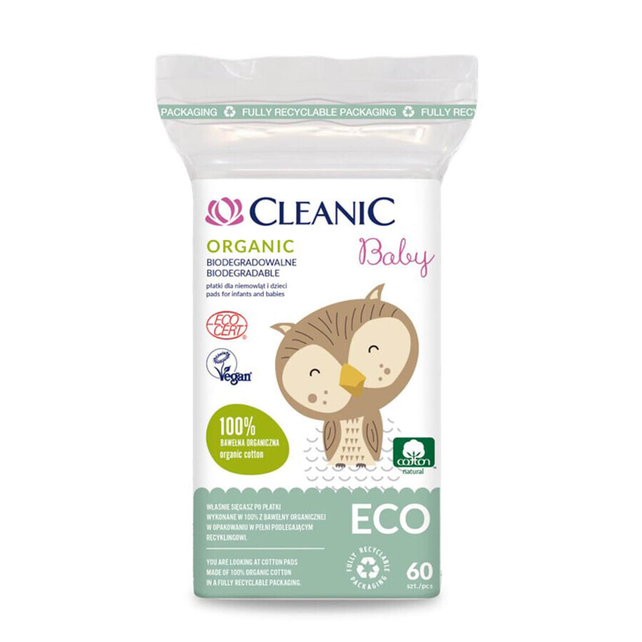 Ватные диски Cleanic Baby Eco детские 60 шт : цены и характеристики