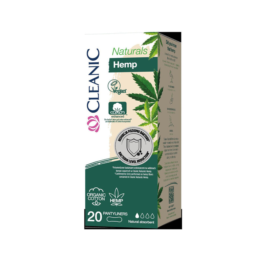 Прокладки ежедневные Cleanic Naturals Hemp №20: цены и характеристики