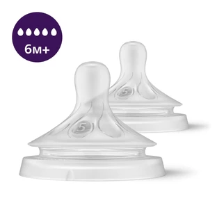 Соска силиконовая Avent Natural SCF 965/02 природный поток для детей с 6 месяцев 2 шт