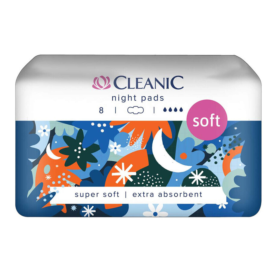 Прокладки гігієнічні Cleanic нічні Soft №8 : ціни та характеристики