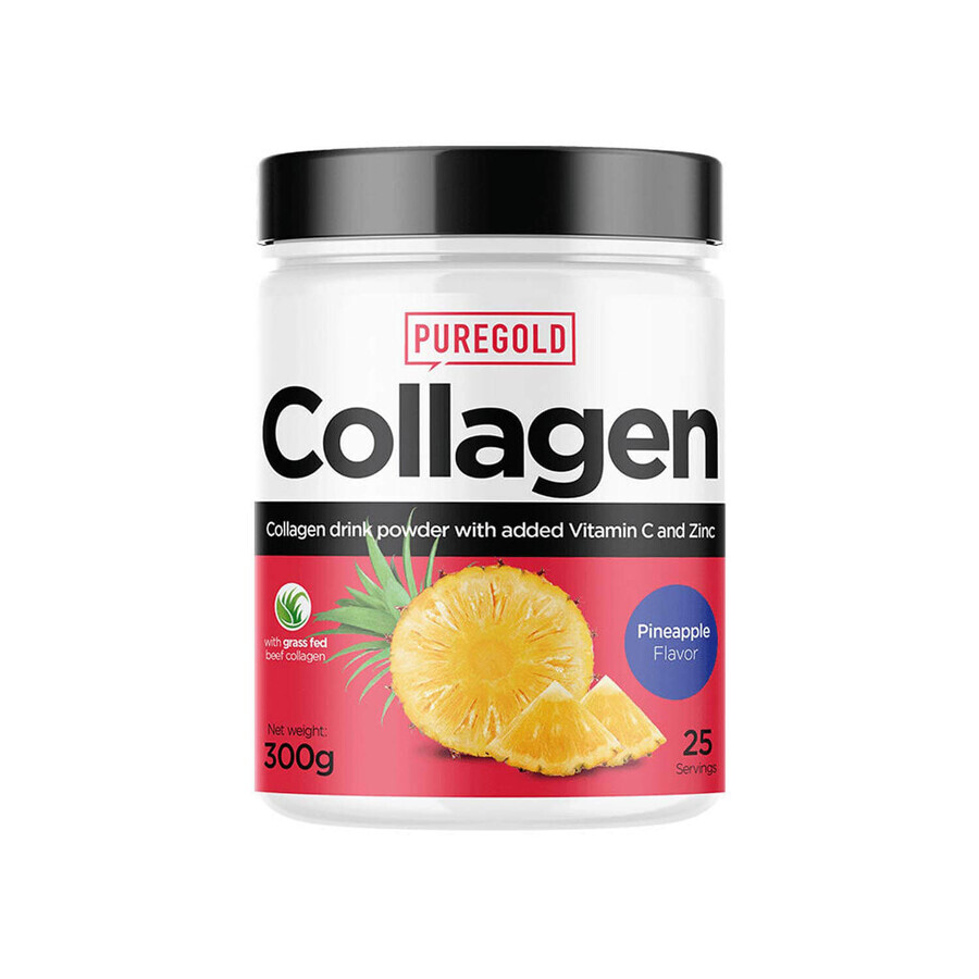 Колаген Pure Gold Collagen marha Pineapple порошок зі смаком ананасу 300 г: ціни та характеристики