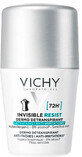Дезодорант-антиперспирант Vichy Invisible Resist шариковый 72 часа защиты от пота и пятен, 50 мл