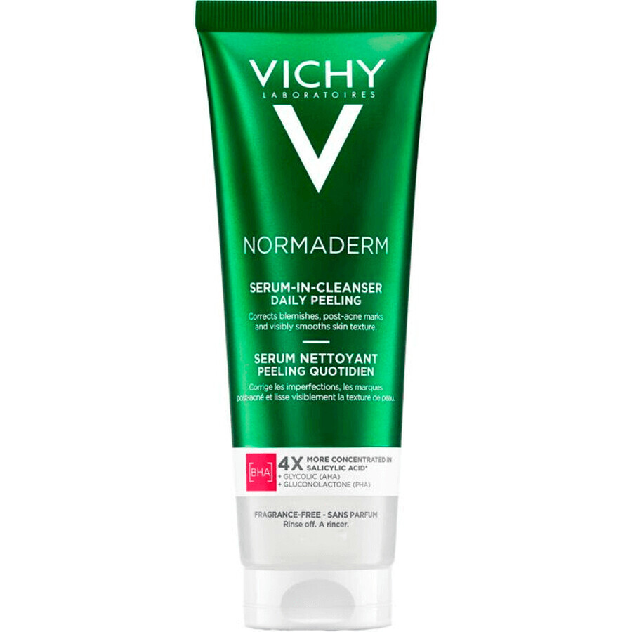Гель-сироватка для вмивання Vichy Normaderm очищувальна з ефектом пілінгу для проблемної шкіри, 125 мл: ціни та характеристики