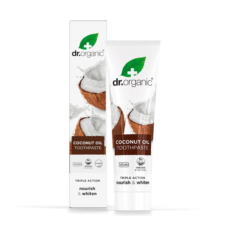 Зубна паста Dr.Organic з кокосовою олією 100 мл: ціни та характеристики