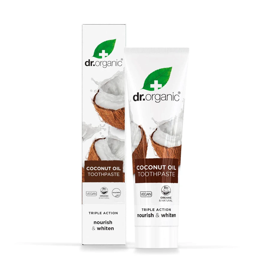 Зубная паста Dr.Organic с кокосовым маслом 100 мл: цены и характеристики