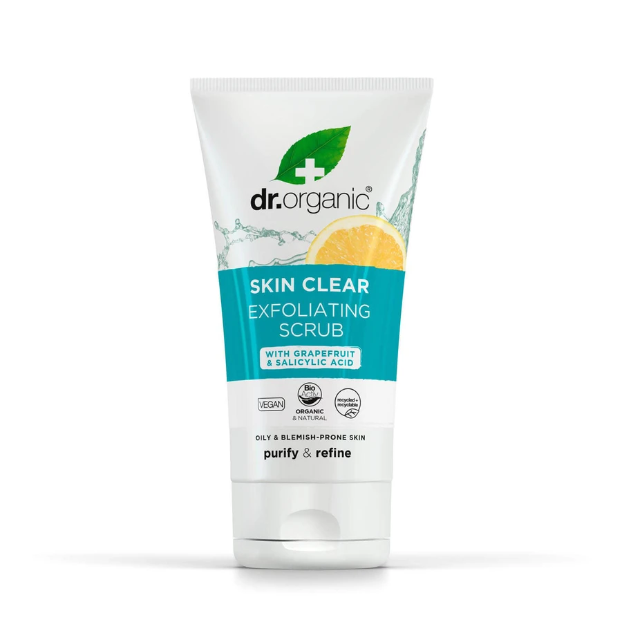Скраб-ексфоліант для обличчя Dr.Organic Skin Clear для масної шкіри 5 в 1 150 мл: ціни та характеристики