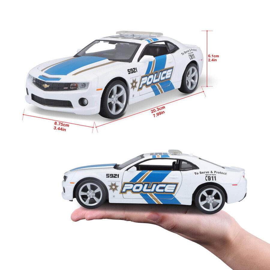 Машинка іграшкова Maisto 31208 Chevrolet Camaro Police white масштаб 1:24: ціни та характеристики