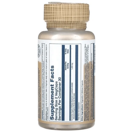 Solaray Грибы Шиитаке, Fermented Shiitake Mushrooms 1000 мг, 60 капсул: цены и характеристики