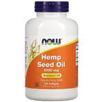 Масло семян конопли 1000 мг Hemp Seed Oil Now Foods, 120 желатиновых капсул: цены и характеристики