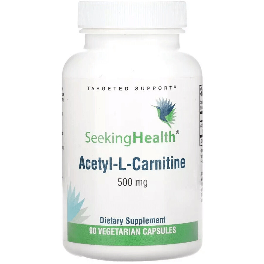 Ацетил-L-Карнітин 500 мг Acetyl-L-Carnitine Seeking Health, 90 вегетаріанських капсул: ціни та характеристики