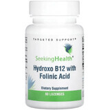 Вітамін B12 та Фолієва кислота Hydroxo B12 With Folinic Acid Seeking Health, 60 жувальних таблеток