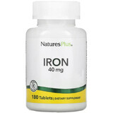 Залізо 40 мг Iron Natures Plus, 180 таблеток