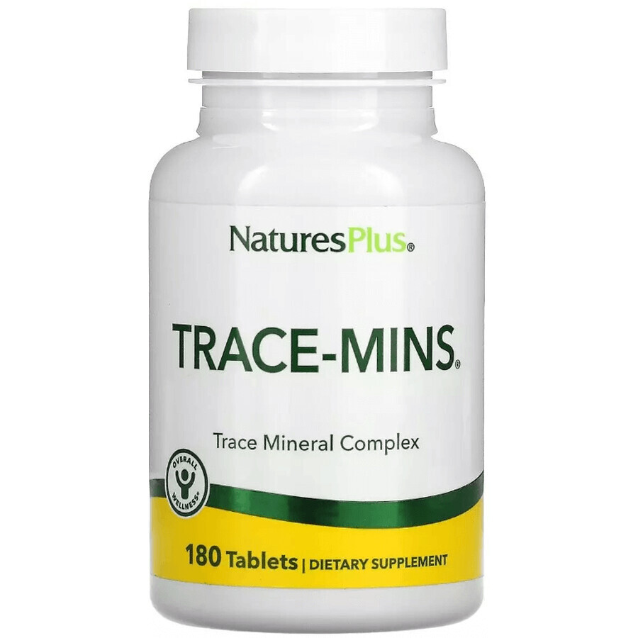 Комплекс микроэлементов Trace-Mins Trace Mineral Complex Natures Plus, 180 таблеток: цены и характеристики