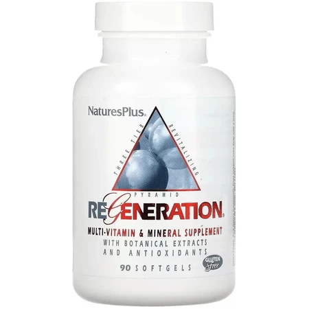 Мультивитамины и Минералы Regeneration Multi-Vitamin & Mineral Supplement Natures Plus, 90 гелевых капсул: цены и характеристики