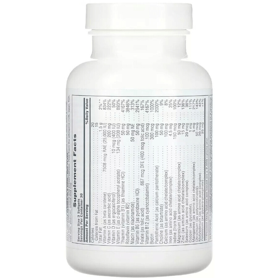 Мультивитамины и Минералы Regeneration Multi-Vitamin & Mineral Supplement Natures Plus, 90 гелевых капсул: цены и характеристики