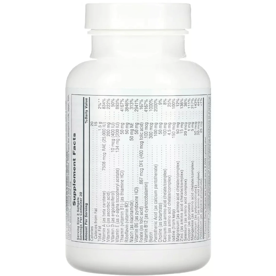Мультивитамины и Минералы Regeneration Multi-Vitamin & Mineral Supplement Natures Plus, 90 гелевых капсул: цены и характеристики