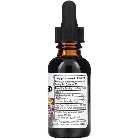 Экстракт виноградных косточек 25 мг без спирта Grape Seed Natures Plus, 30 мл: цены и характеристики