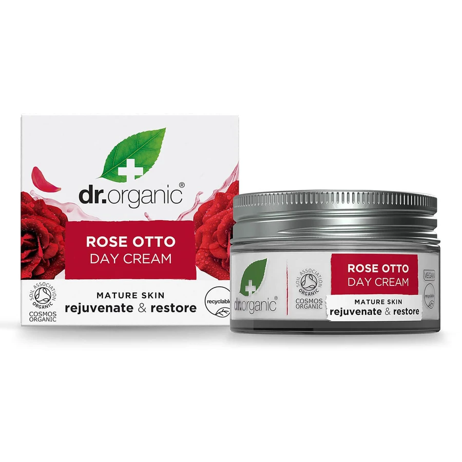 Крем для лица Dr.Organic дневной для омоложения и восстанавливания кожи с маслом розы Отто 50 мл: цены и характеристики