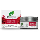 Крем для лица Dr.Organic ночной для омоложения и питания кожи с маслом розы Отто 50 мл 