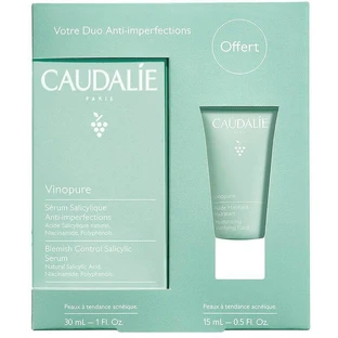 Набір Caudalie Vinopure Set 2024 сироватка контроль недосконалості 30 мл + засіб з саліциловою кислотою 15 мл 