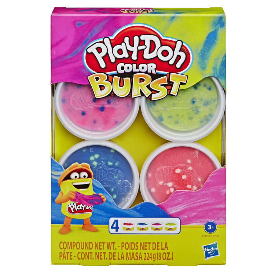 Набор пластилина детского Play-Doh Взрыв цвета в баночках 4 шт Е6966: цены и характеристики