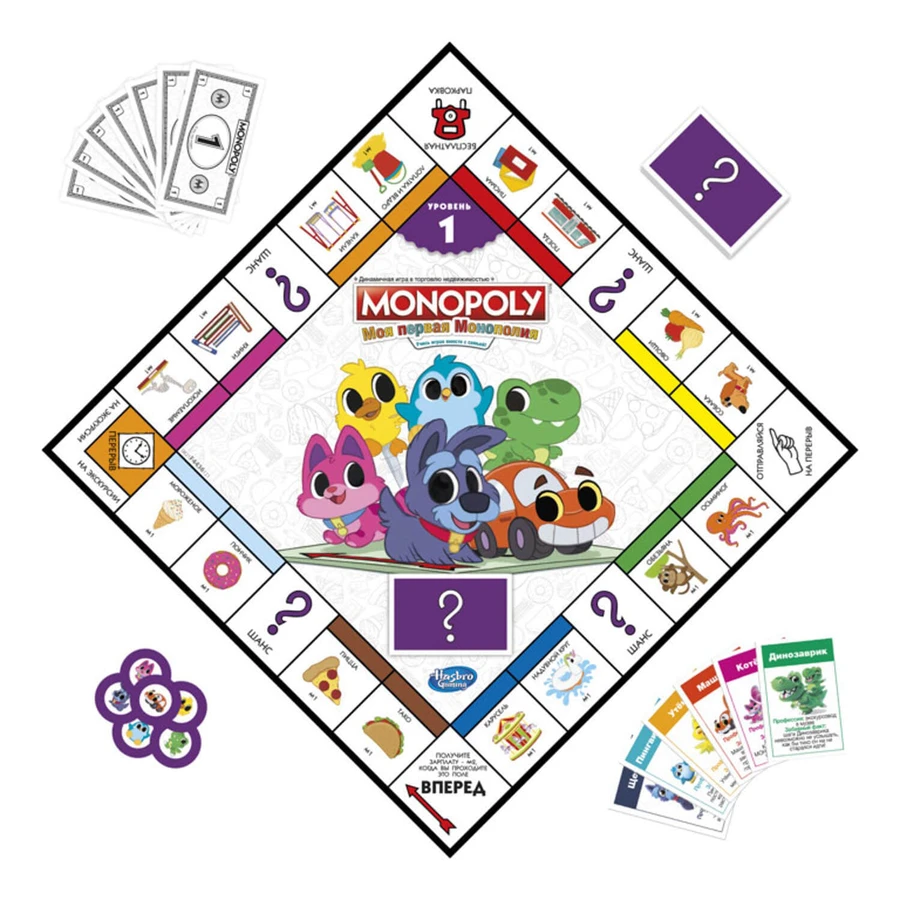 Игра настольная Hasbro Моя первая монополия F4436 : цены и характеристики