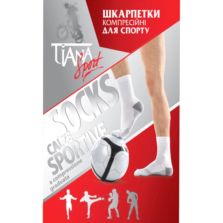 Носки компрессионные Tiana 755 для спорта размер 39-40 цвет белый: цены и характеристики
