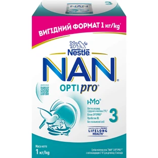 Суміш молочна суха NAN 3 Optipro для дітей з 12 місяців, 1000 г