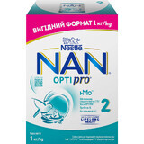 Сухая молочная смесь для последующего кормления NAN 2 Optipro для детей от 6 месяцев, 1000 г