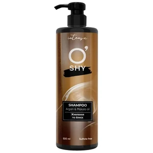 Шампунь O'Shy Intense Argan & Marula oil, Живлення та Блиск 500 мл