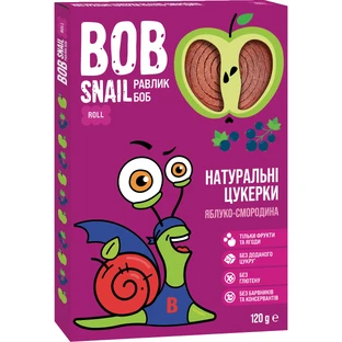 Натуральні цукерки Bob Snail Яблуко-смородина, 120 г