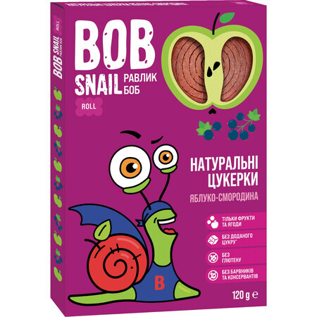 Натуральные конфеты Bob Snail Яблоко-смородина, 120 г
