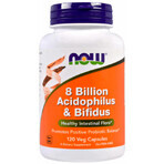 Пробиотики Acidophilus & Bifidus Now Foods 8 млрд КОЕ, 120 вегетарианских капсул: цены и характеристики