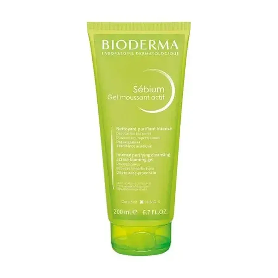 Очищающий гель Bioderma Sebium Gel Moussant Actif Foaming Gel для жирной и подверженной акне кожи, 200 мл: цены и характеристики