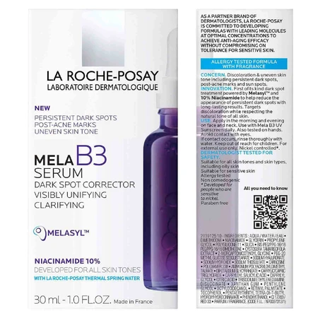 Сироватка-концентрат La Roche-Posay Mela B3 проти гіперпігментації шкіри та для запобігання її появі, 30 мл: ціни та характеристики