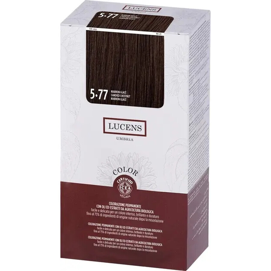 Безаммиачная краска для волос Lucens Color 5.77, Глясе: цены и характеристики
