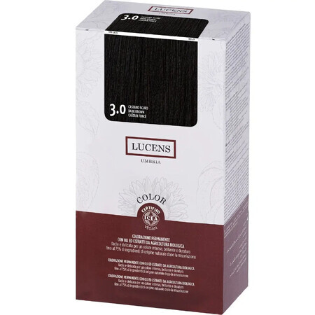 Безаммиачная краска для волос Lucens Color 3.0 Темно-коричневый