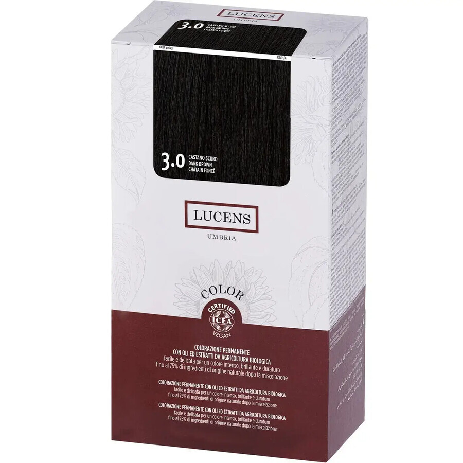 Безаммиачная краска для волос Lucens Color 3.0 Темно-коричневый: цены и характеристики