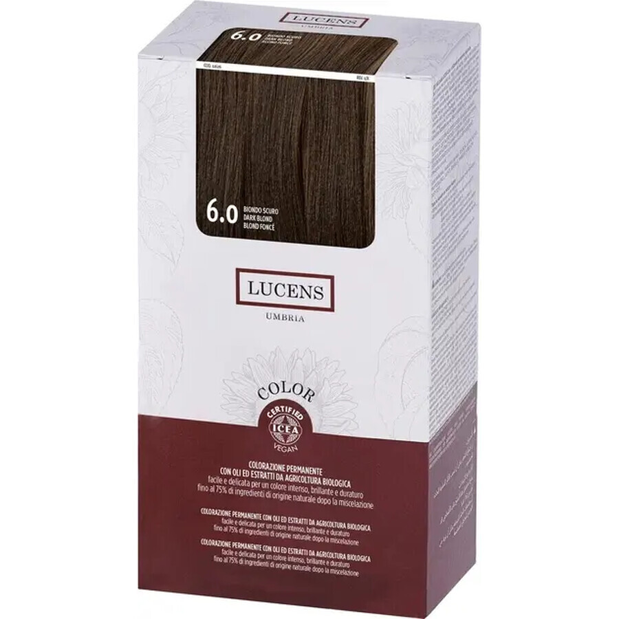 Безаміачна фарба для волосся Lucens Color 6.0 Темний блонд (темно-русявий): ціни та характеристики
