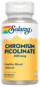 Solaray Хром пиколинат, Chromium Picolinate, 200 мкг, 50 таблеток