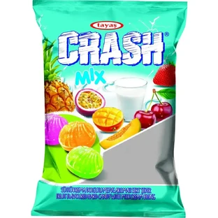 Карамель Crash Mix с фруктовым ароматом и молочной начинкой 90г