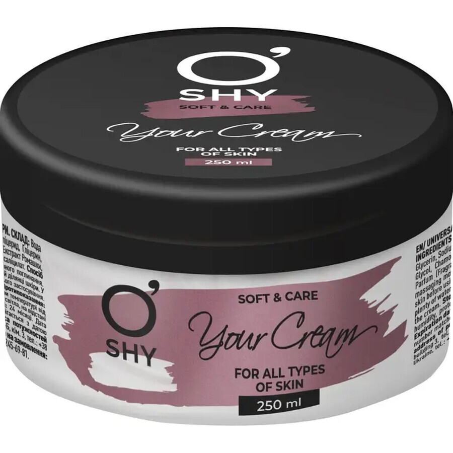 Крем для лица и тела универсальный O'shy Your Cream, 250 мл: цены и характеристики