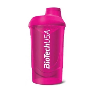 Шейкер пластиковий Biotechusa Wave Magic Magenta для приготування та зберігання коктейлів 600 мл
