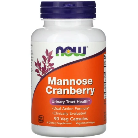 Манноза Журавлина, Mannose Cranberry, Now Foods, 90 вегетаріанських капсул: ціни та характеристики