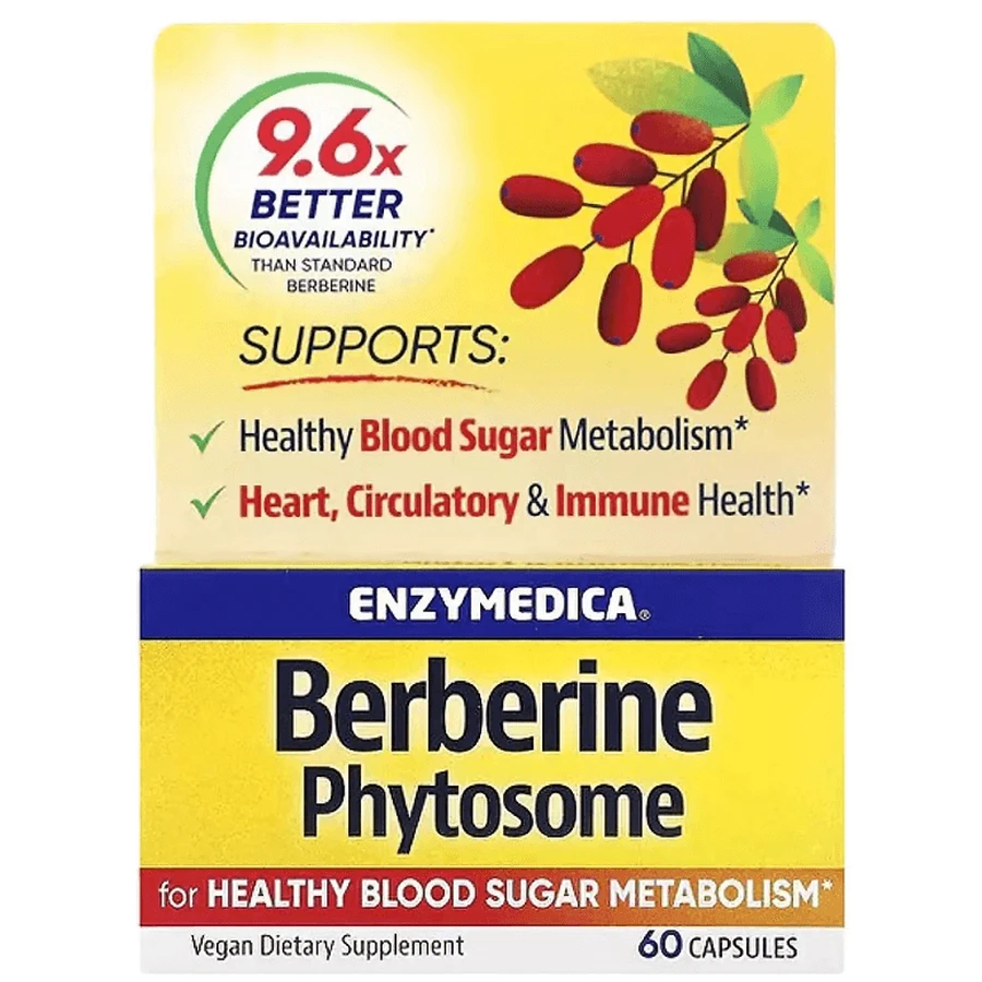 Берберин Фитосомы, Berberine Phytosome, Enzymedica, 60 капсул: цены и характеристики