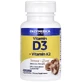 Витамин D3+ Витамин K2, Vitamin D3+ Vitamin K2, Enzymedica, 60 капсул